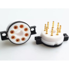 1PC CMC Telflon 8pin 8pins vacuum Tube Socket for KT66 KT88 6SL7 6SN7 6V6 5AR4 GZ34