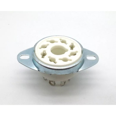 1PC GZC8-1-A Silver plated 8pin ceramic Vacuum tube socket for KT88 6550 EL34 6SN7
