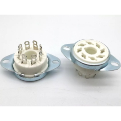 1PC GZC8-1-A Silver plated 8pin ceramic Vacuum tube socket for KT88 6550 EL34 6SN7