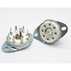1PC GZC8-8-Y PCB Mounting Silver plated 8pin ceramic Vacuum tube socket for 4P1S 5B254 7N7 4J1S 12j1s