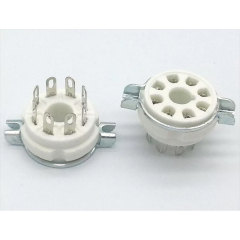 1PC GZC8-Y-1 Silver plated 8pin ceramic Vacuum tube socket for KT66 KT88 6SL7 6SN7 6V6 5AR4