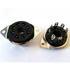 1PC GZS8-B1 Octal Silver plated back mounting 8pin ceramic Vacuum tube socket for EL34 KT66 KT88 6V6 6n5p