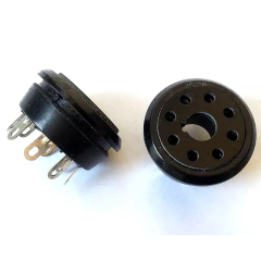 1PC Silver plated 8pin Bakelite Vacuum tube socket for KT66 KT88 6J5 6J7 6L6 6SJ7 274B