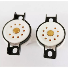 1PC EIZZ 9pin Ceramic Vacuum Tube Socket for 6DJ8 EL84 6922 6BM8 6BQ5 12AT7 ECC81 12AU7 ECC82 12AX7 ECC83