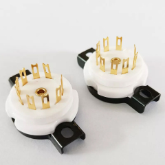 1PC EIZZ 9pin Ceramic Vacuum Tube Socket for 6DJ8 EL84 6922 6BM8 6BQ5 12AT7 ECC81 12AU7 ECC82 12AX7 ECC83