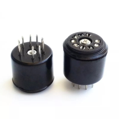 1PC 9pin to 9pin Silver plated Bakelite Vacuum tube socket saver for 6DJ8 EL84 6922 6BM8 6BQ5 EL84