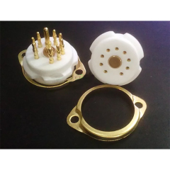 1PC GZC9-T-G 9pin Vacuum Tube Socket for 12AX7 EL84 ECC82 6922