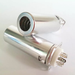 1PC GZC9-F-A-70 Silver plated 9pin Tube socket for EL84 6P14 6BQ5 6CA4 6H30PI 12BH7 6P1 With 70mm Shield Base