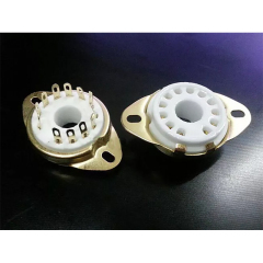1PC Gold plated Ceramic Tube Socket Vacuum tube socket 12Pin for 9MN8/8AC9 50CA10