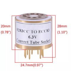 1PC E283CC (top ) TO ECC83 6.3V E283CC TO 12AX7 E283CC TO ECC83 Vacuum Tube AMP socket Convert Adapter