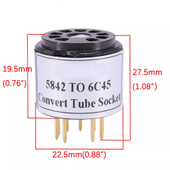 1PC black bakelite socket 5842 TO 6C45 Vacuum Tube socket Adapter converter