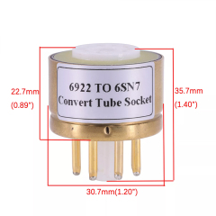 1PC handmade 6922 E88CC to 6SN7 Vacuum Tube socket Adapter 6922 to 6SN7