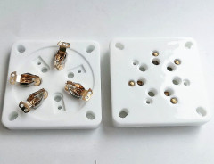 1PC 7Pin Tube Socket Base Chassis Mount Ceramic Vacuum Tube socket Gold plated for GM70 GM71
