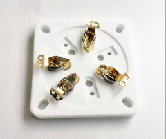 1PC 7Pin Tube Socket Base Chassis Mount Ceramic Vacuum Tube socket Gold plated for GM70 GM71