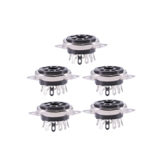 Tin Plated 12AX7 12AU7 6199 6922 EL84 ECC81 ECC82 ECC83 Tube Valve Socket 9Pin Bakelite Tube Socket Vacuum Tube Amplifier HIFI Audio DIY