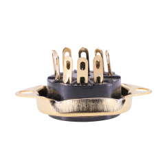 Gold Plated 12AX7 12AU7 6199 6922 EL84 ECC81 ECC82 ECC83 Tube Valve Socket 9Pin Bakelite Tube Socket Vacuum Tube Amplifier HIFI Audio DIY
