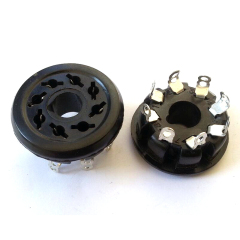 1PC Silver Gold plated 8Pin Bakelite Tube Socket S8WPI-G Valve For KT88/6550/EL34 6L6
