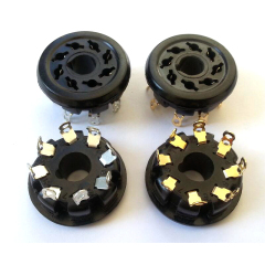 1PC Silver Gold plated 8Pin Bakelite Tube Socket S8WPI-G Valve For KT88/6550/EL34 6L6