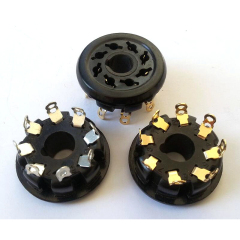 1PC Silver Gold plated 8Pin Bakelite Tube Socket S8WPI-G Valve For KT88/6550/EL34 6L6