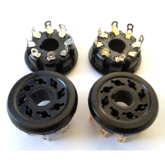 1PC Silver Gold plated 8Pin Bakelite Tube Socket S8WPI-G Valve For KT88/6550/EL34 6L6