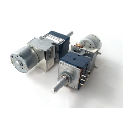 ALPS RK27 Motor Potentiometer Double 5K 10K 50K 100K 6pins HIFI DIY Half Round shaft