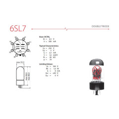 NEW Audio Valve Vacuum Slovakia JJ 6SL7 Replace 6N9P tube amplifier