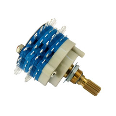 Rachides Shaft 2 Pole 24 positon ROTARY SWITCH Attenuator Pot Potentiometer Volume Control DIY