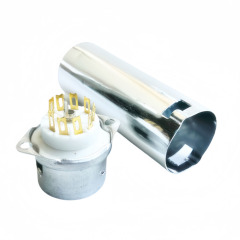 1PC Golden 9pin Tube socket for EL84 6BQ5 12BH7 6P1 With 70mm Shield Base GZC9-F-B-70