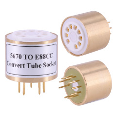 1pc Vacuum Tube Socket Adapter for 6N3 6H3N 369A, 5670 to ECC88 6N2 6N1 6922