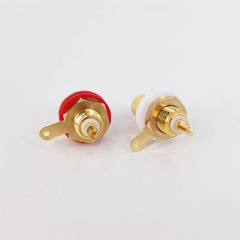 1PC EIZZ Phosphor Bronze 24K Gold-Plated RCA Signal Socket Connector EZ-101 Tube Amplifier Lotus Socket Audio Signal