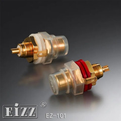 1PC EIZZ Phosphor Bronze 24K Gold-Plated RCA Signal Socket Connector EZ-101 Tube Amplifier Lotus Socket Audio Signal