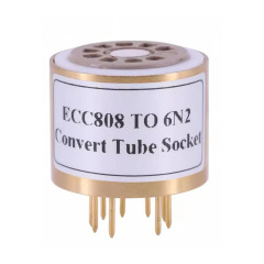 1pc handmade bakelite ECC808 to 6N2 DIY Audio parts Vacuum Tube socket Adapter converter