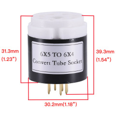 1pc handmade 6X5 TO 6X4 Vacuum Tube Socket Adapter for tube amplifier