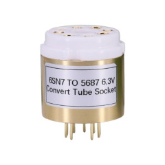 1pc 6SN7 TO 5687 6.3V Vacuum Tube Socket Adapter for tube amplifier ceramic socket inside