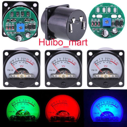 1PC 35mm VU panel Meter with Driver Board, for Power Amplifier Output, Pre/Post Stage Power Meter, Tube Amplifier Chassis Meter, 500VU