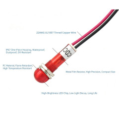 100 pcs 12V 24V tube radio dial indication Lamp Light Bulb LED power light