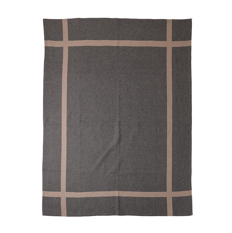 Checked Wool & Cashmere Blended Blanket