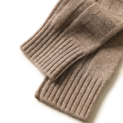 Lines Fingerless Cashmere Long Gloves