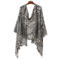 Leopard Print Cashmere Shawl