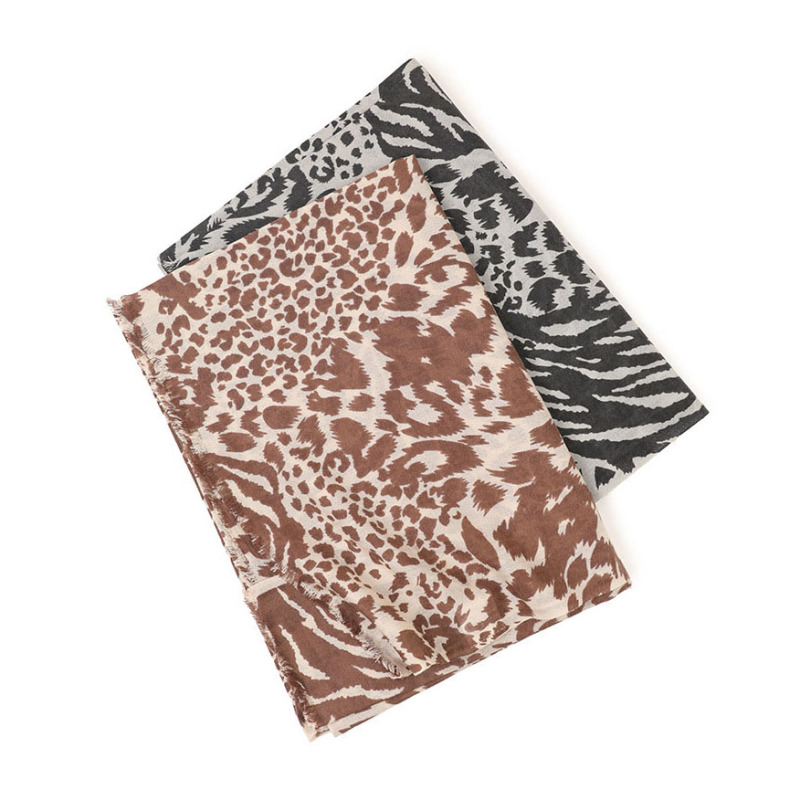 Leopard Print Cashmere Shawl