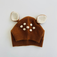 Cute Animal Cashmere Bonnet for Preschoolers