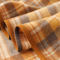 Evergreen Plaid Pure Cashmere Triangle Scarf