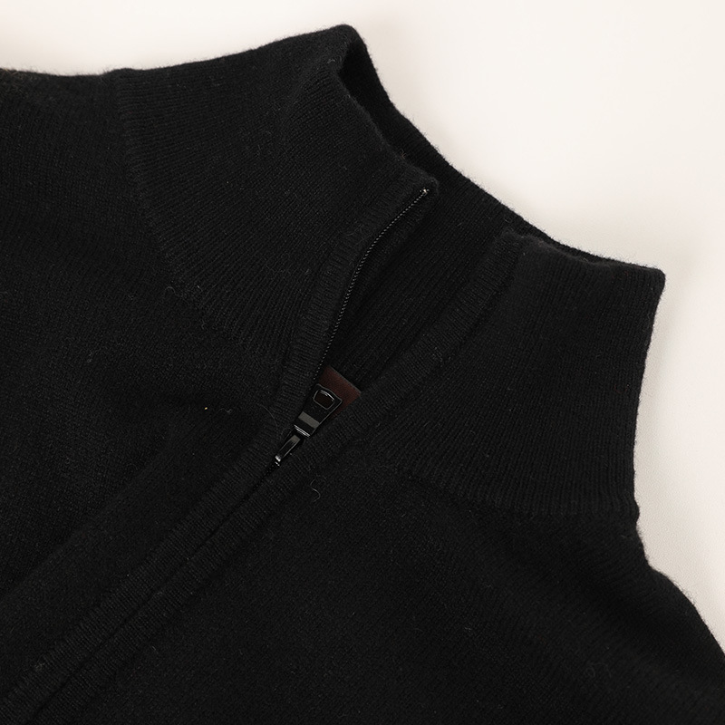 Turtleneck Cashmere Sweater with Zipper for Men