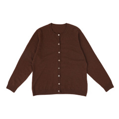 Round Neck Syrup Cashmere Cardigan