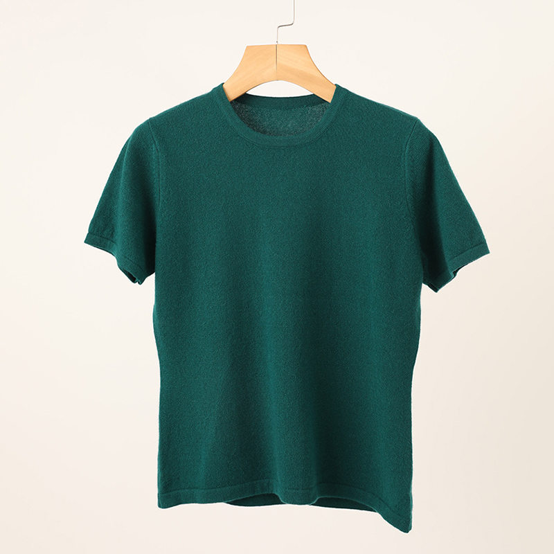 Solid Color Cashmere T-Shirt