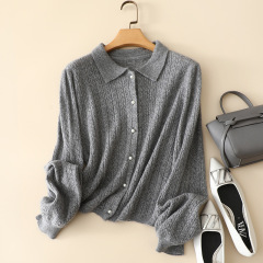 Hollow Out Cashmere Shirt