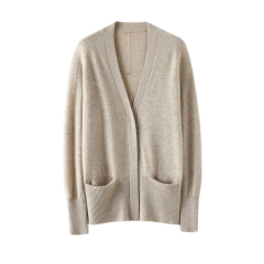 Cashmere Cardigan with Hidden Buttons