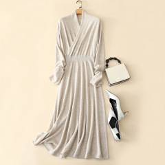 Pleated Knitted Cashmere Dress