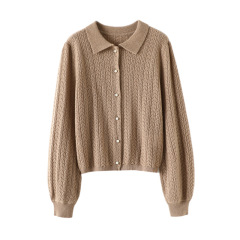 Hollow Out Cashmere Shirt
