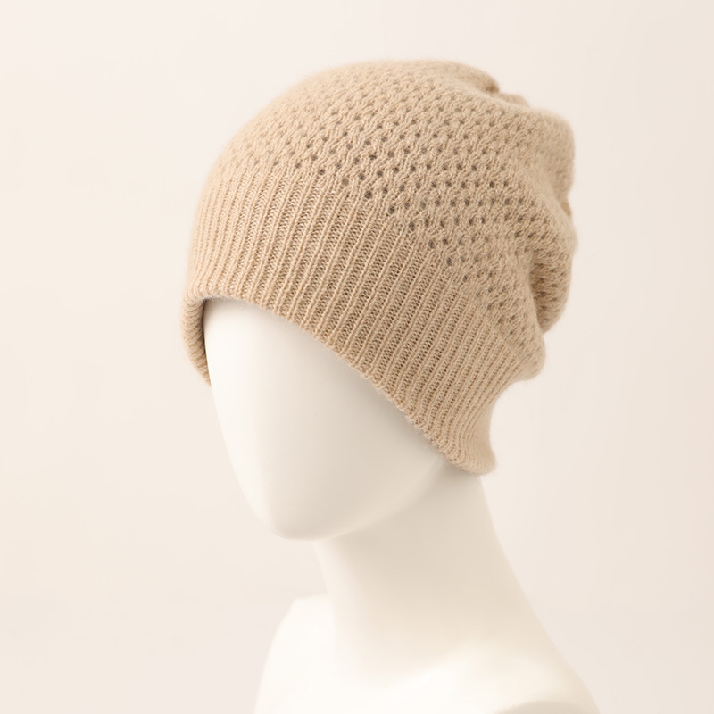 Bird's Eye Knit Cashmere Beanie